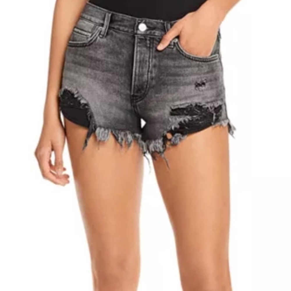 We The Free Charcoal Denim Shorts